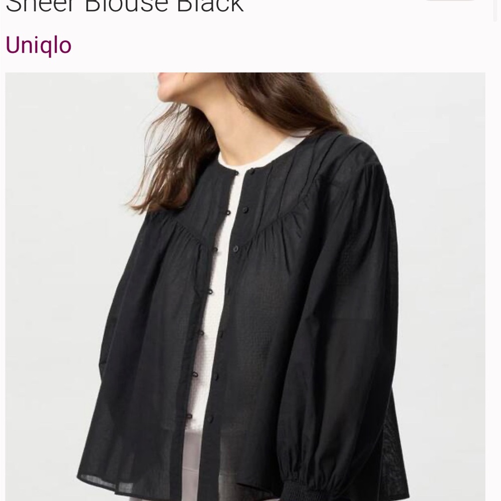 Uniqlo women’s Black Blouse